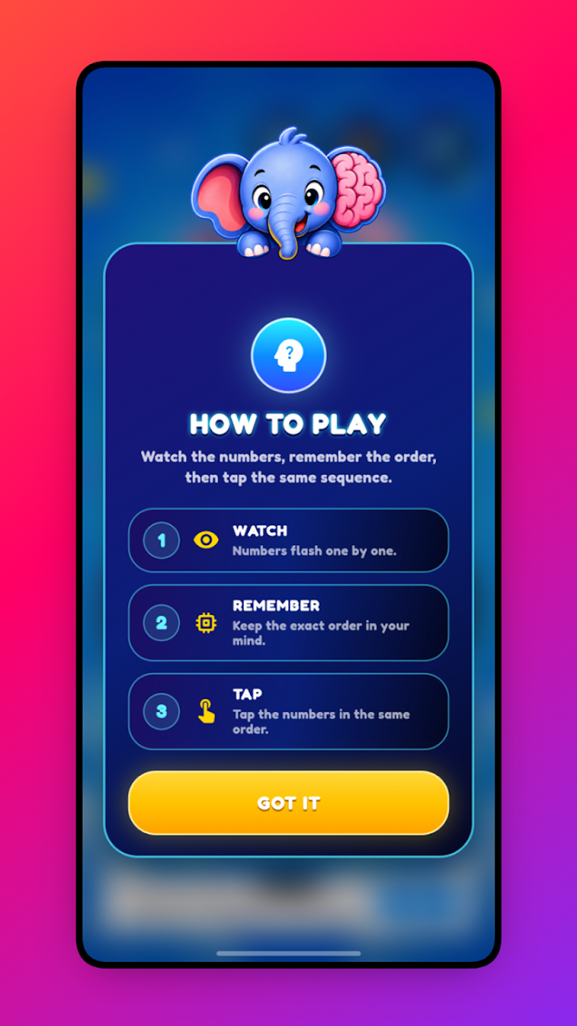 Brain Click how to play screen