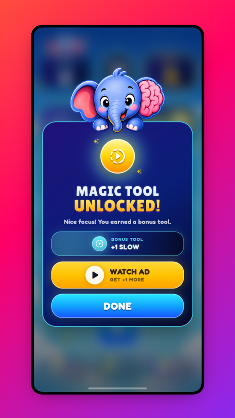 Brain Click tool unlocked screen